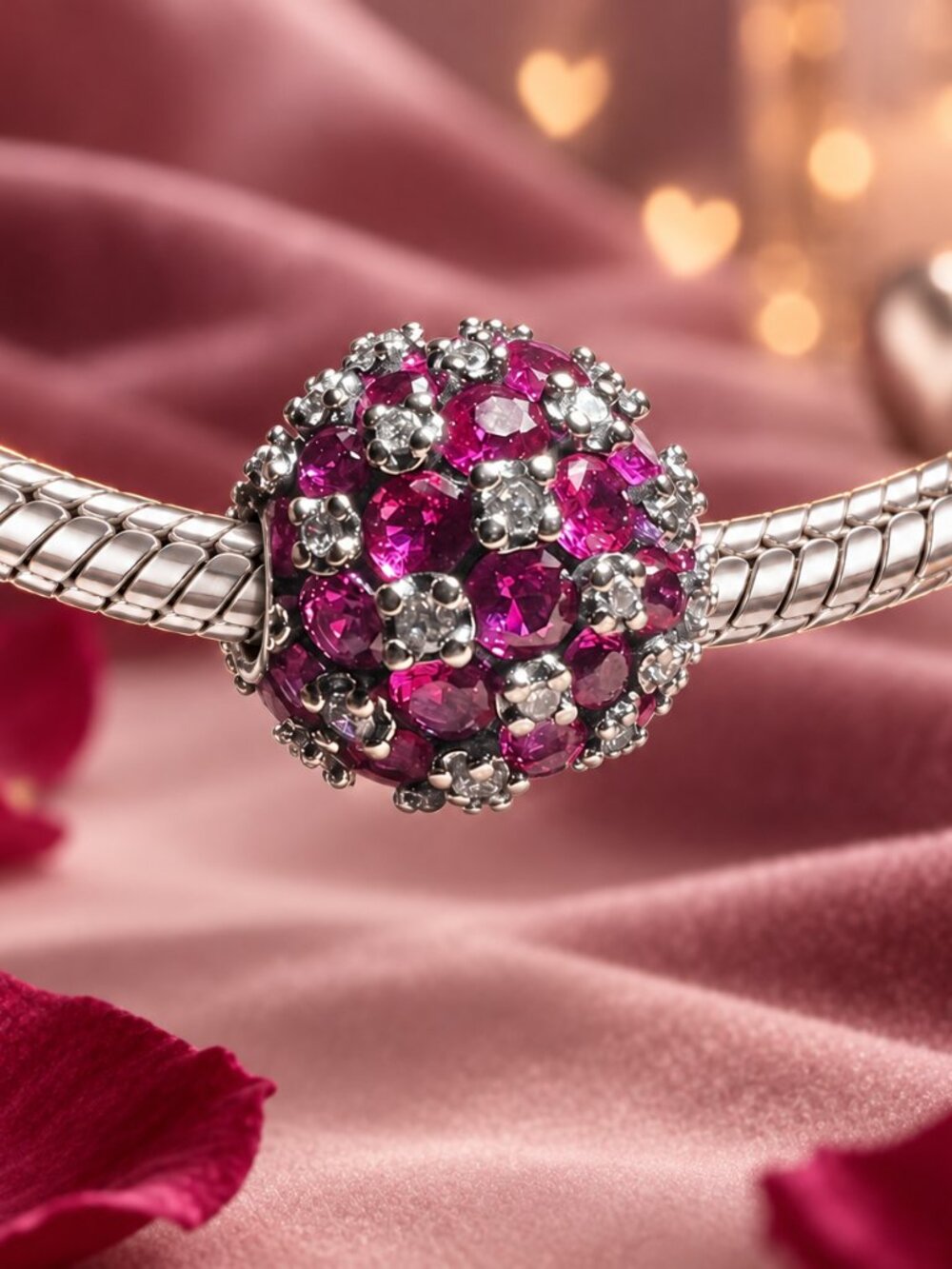 Sparkling Pavé Round Charm